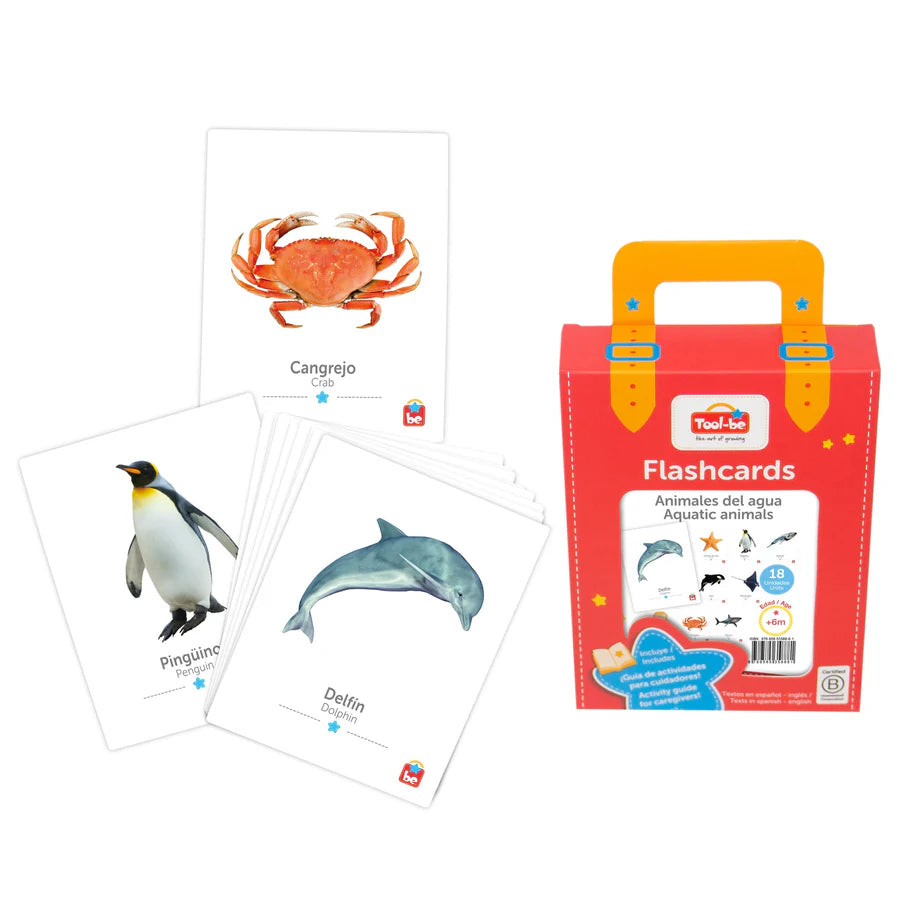 Flash cards animales del agua