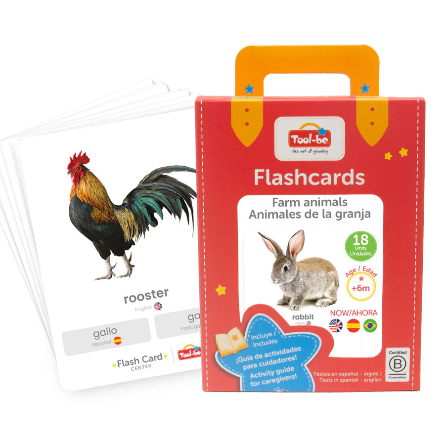 Flash cards farm animals