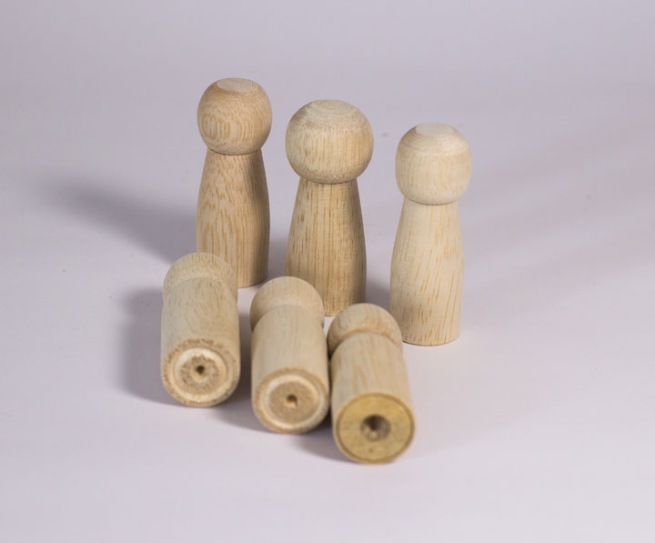 Set of natural dolls x six